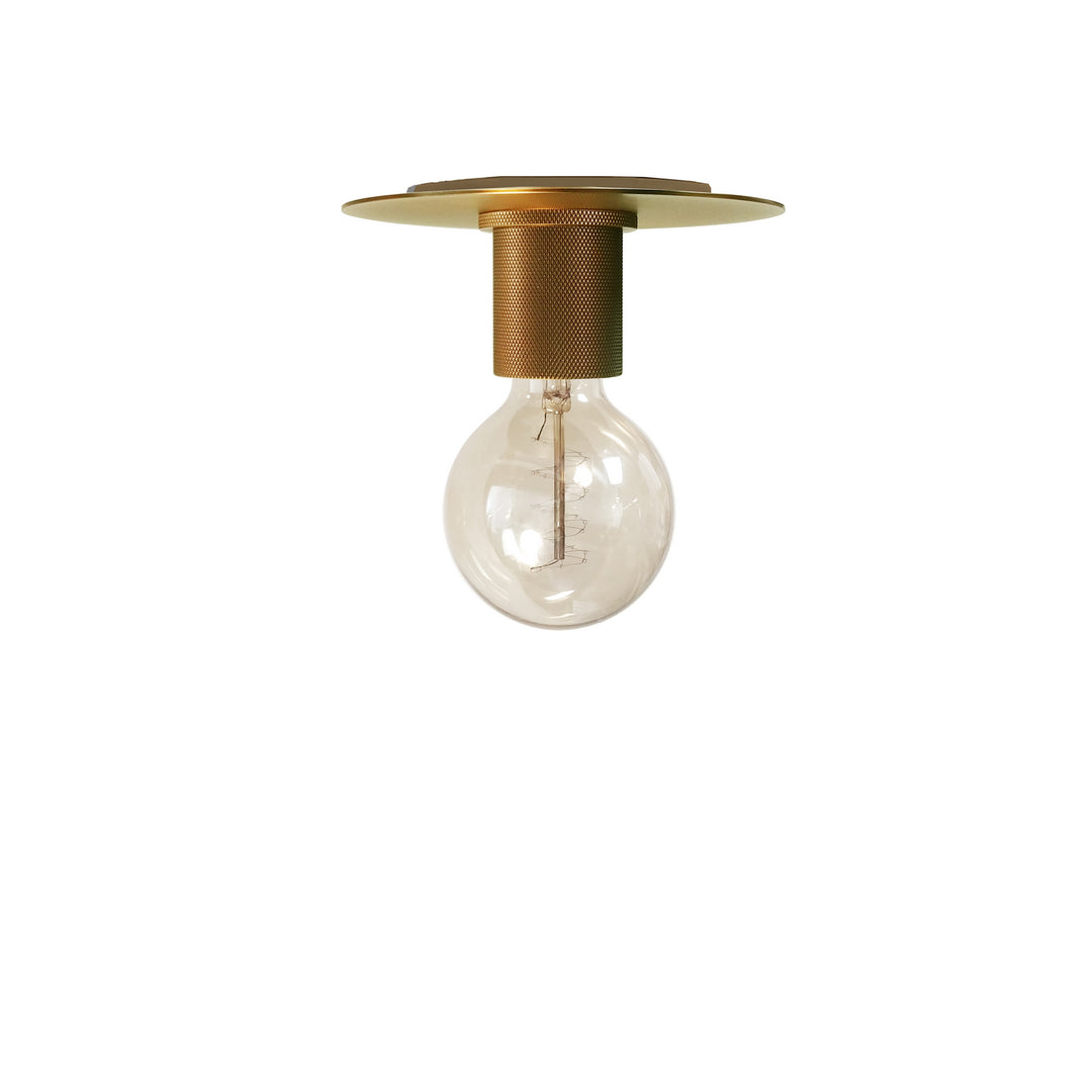 Roswell One Light Flush Mount in Aged Brass - available from The Lighting Shoppe, trusted by Canadian homeowners