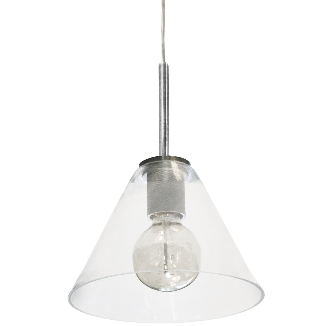 Roswell One Light Pendant in Satin Chrome - available from The Lighting Shoppe, trusted by Canadian homeowners