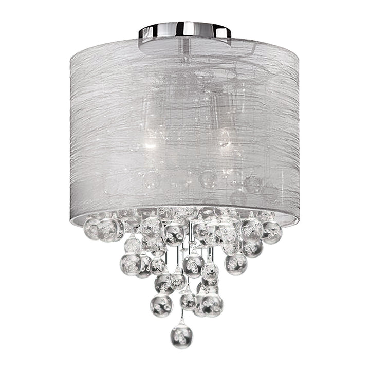 Tahnee Two Light Flush Mount in Polished Chrome - available from The Lighting Shoppe, trusted by Canadian homeowners