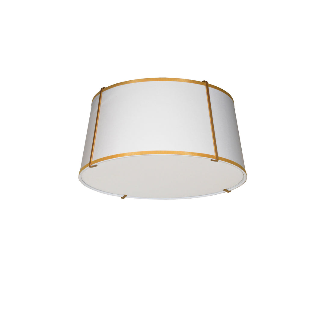 Trapezoid Three Light Flush Mount in White - available from The Lighting Shoppe, trusted by Canadian homeowners