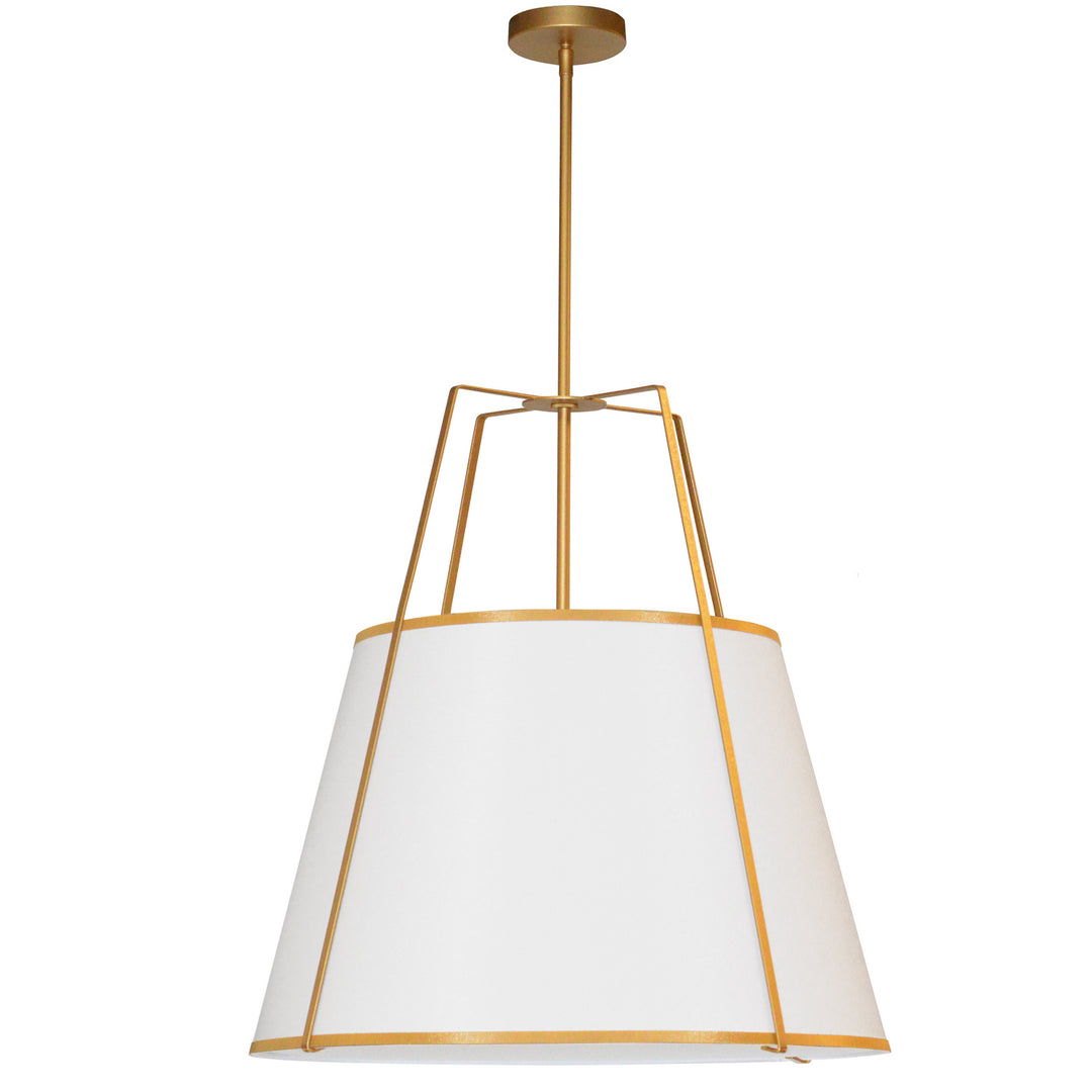 Trapezoid Three Light Pendant in White - available from The Lighting Shoppe, trusted by Canadian homeowners