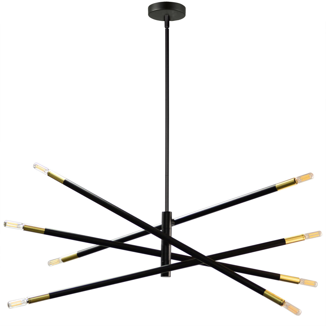 Wand Eight Light Pendant in Black - available from The Lighting Shoppe, trusted by Canadian homeowners