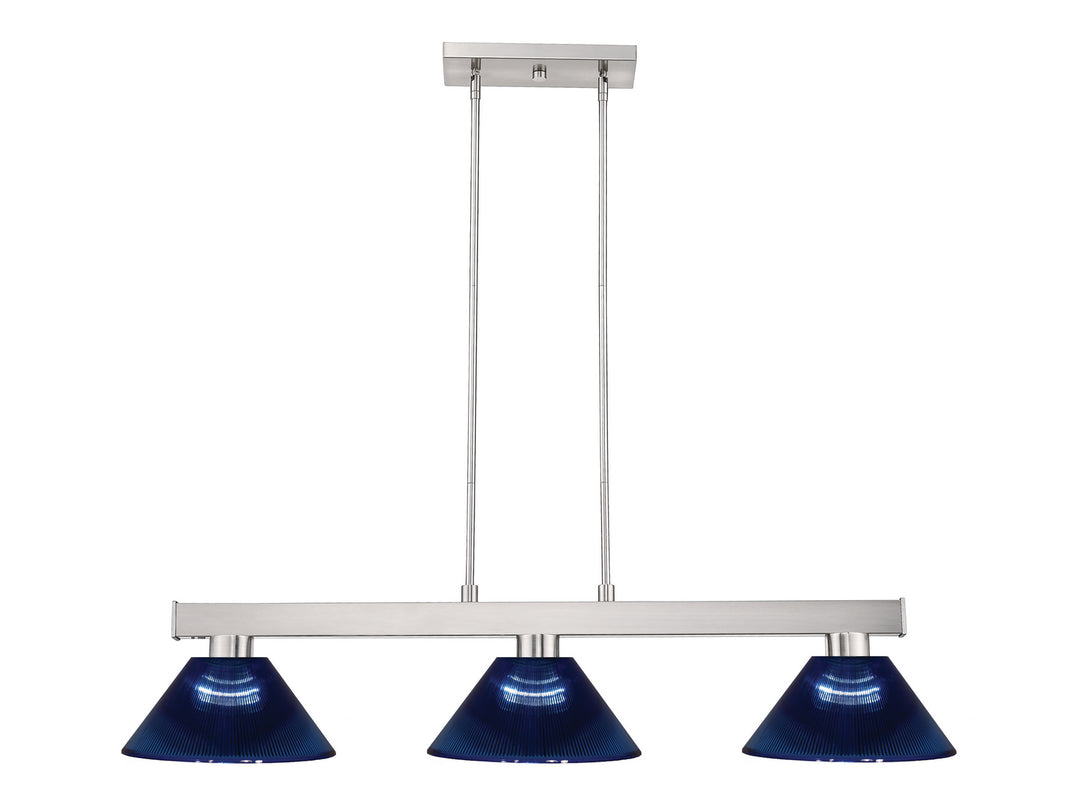 Z-Lite Canada - 152BN-ARDB - Three Light Billiard - Cobalt - Brushed Nickel