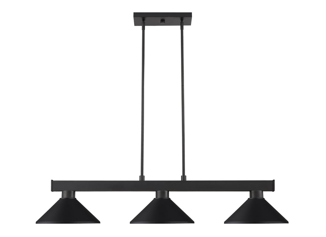 Z-Lite Canada - 152MB-MMB - Three Light Billiard - Cobalt - Matte Black