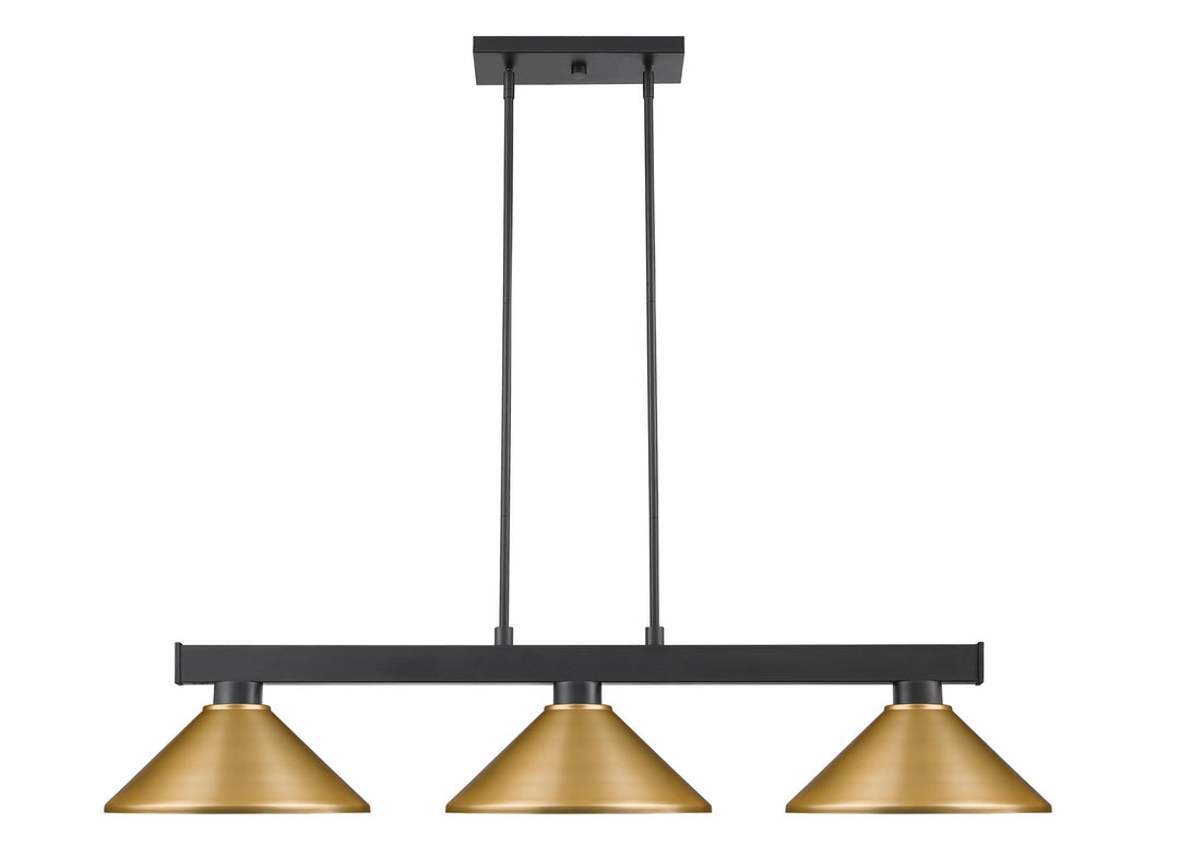 Z-Lite Canada - 152MB-MSG - Three Light Billiard - Cobalt - Matte Black