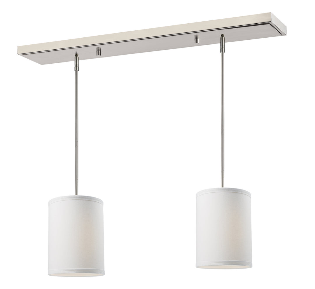 Albion Two Light Linear Chandelier in Brushed Nickel - available from The Lighting Shoppe, trusted by Canadian homeowners