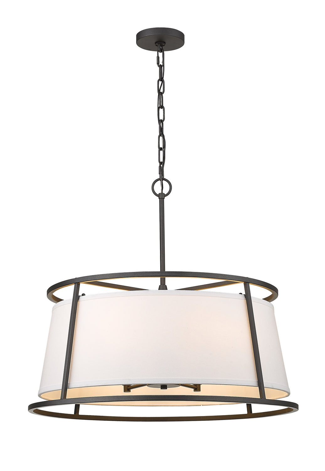 Lenyx Pendant Six Light Chandelier in Iron Ore - available from The Lighting Shoppe, trusted by Canadian homeowners