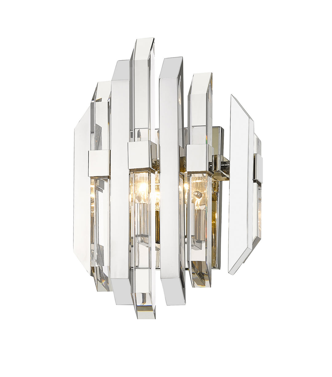 Bova Two Light Wall Sconce in Polished Nickel - available from The Lighting Shoppe, trusted by Canadian homeowners