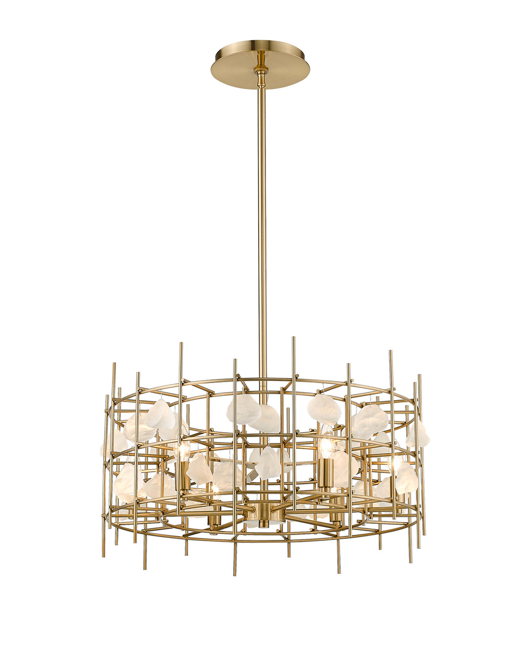 Garroway Six Light Chandelier in Aged Brass - available from The Lighting Shoppe, trusted by Canadian homeowners