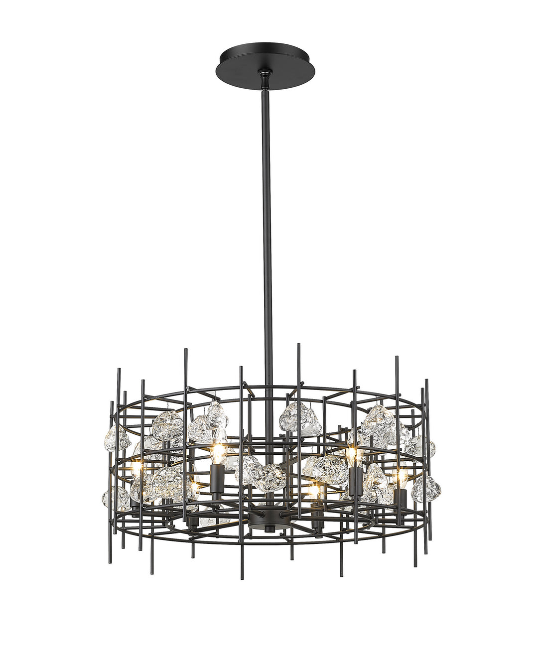 Garroway Six Light Chandelier in Matte Black - available from The Lighting Shoppe, trusted by Canadian homeowners