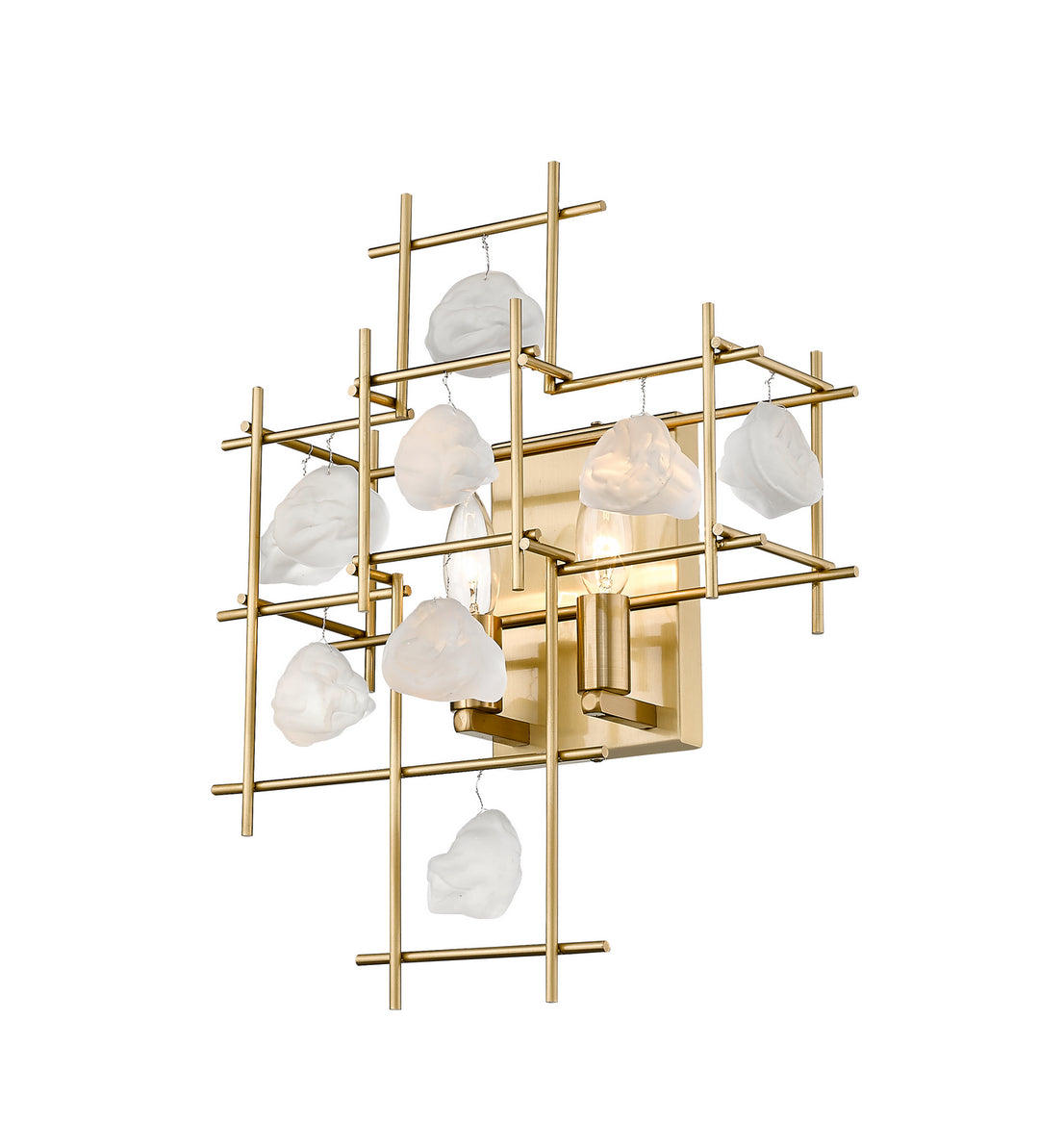 Garroway Two Light Wall Sconce in Aged Brass - available from The Lighting Shoppe, trusted by Canadian homeowners