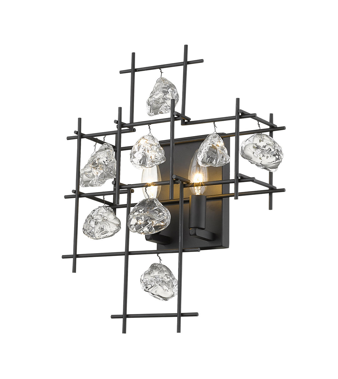 Garroway Two Light Wall Sconce in Matte Black - available from The Lighting Shoppe, trusted by Canadian homeowners