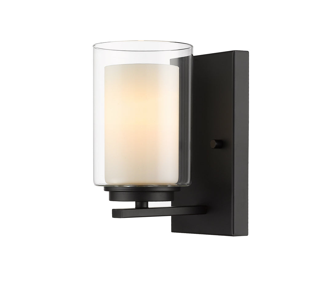 Willow One Light Wall Sconce in Matte Black - available from The Lighting Shoppe, trusted by Canadian homeowners