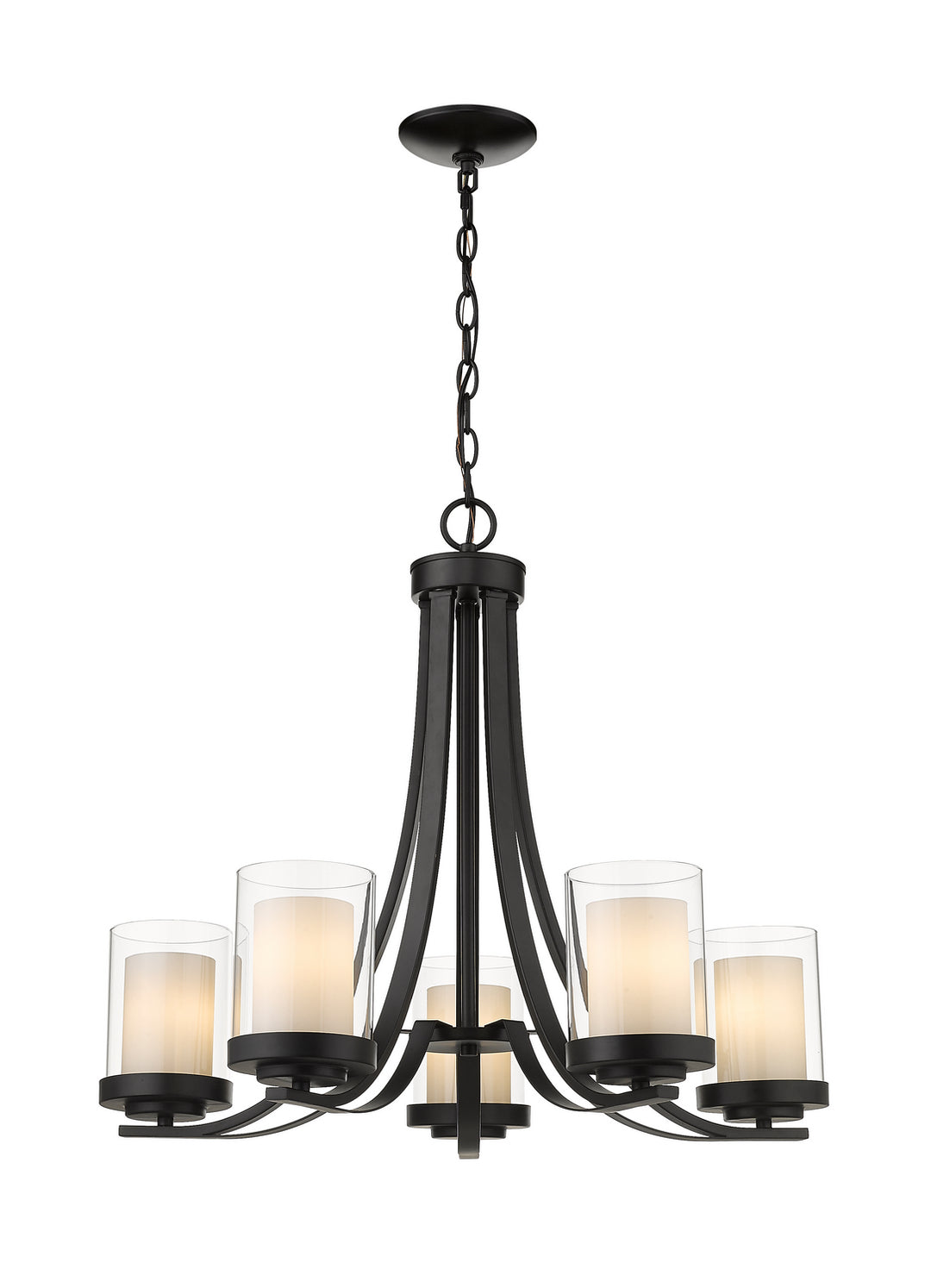 Z-Lite Canada - 426-5-MB - Five Light Chandelier - Willow - Matte Black
