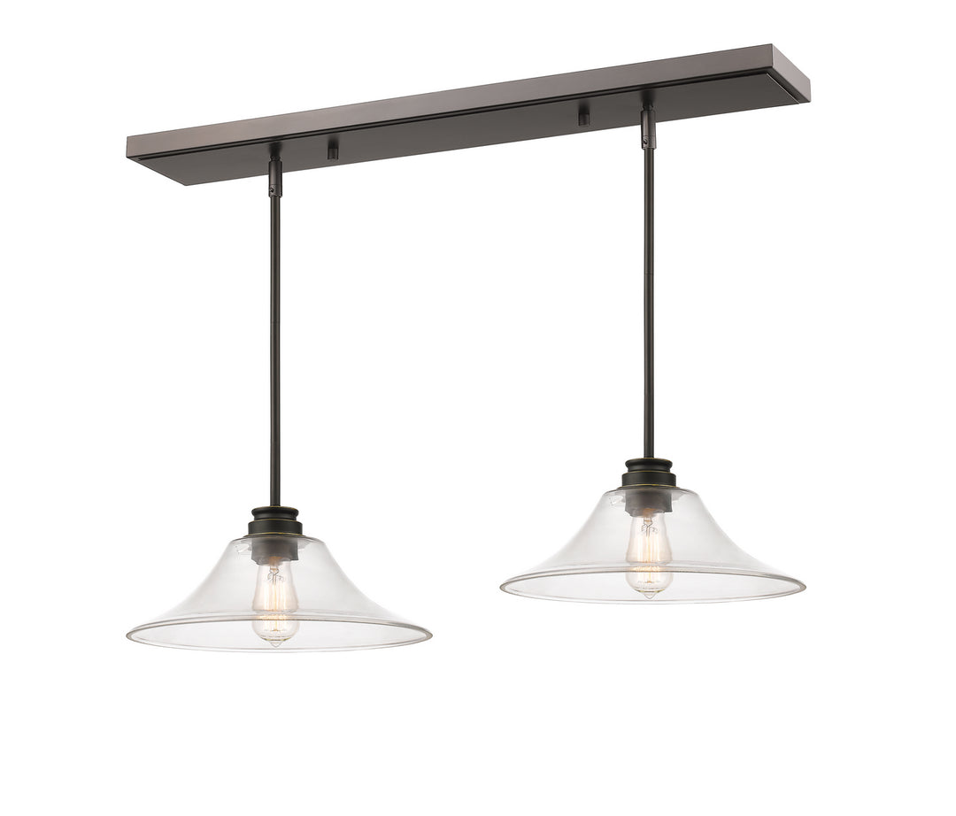 Annora One Light Linear Chandelier in Olde Bronze - available from The Lighting Shoppe, trusted by Canadian homeowners