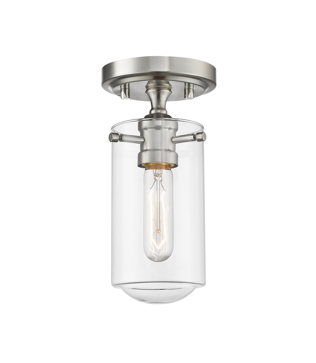Delaney One Light Flush Mount in Brushed Nickel - available from The Lighting Shoppe, trusted by Canadian homeowners