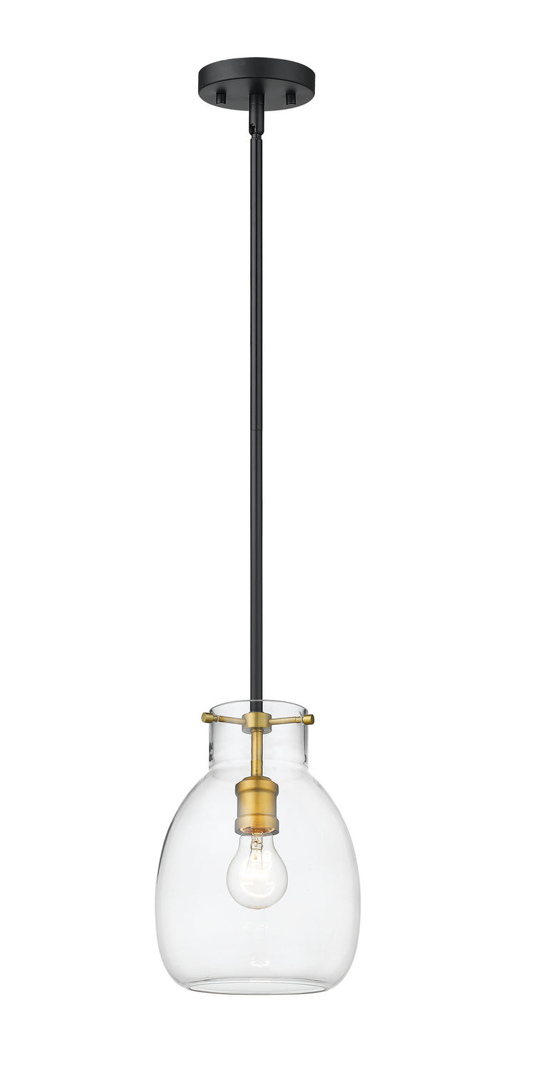 Bella One Light Pendant in Matte Black + Olde Brass - available from The Lighting Shoppe, trusted by Canadian homeowners
