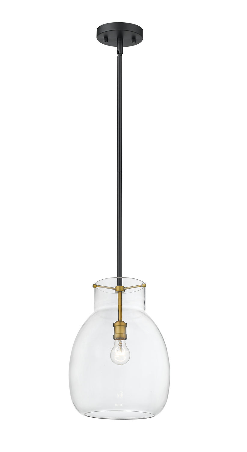 Z-Lite Canada - 476P-ROD-MB-OBR - One Light Pendant - Bella - Matte Black + Olde Brass