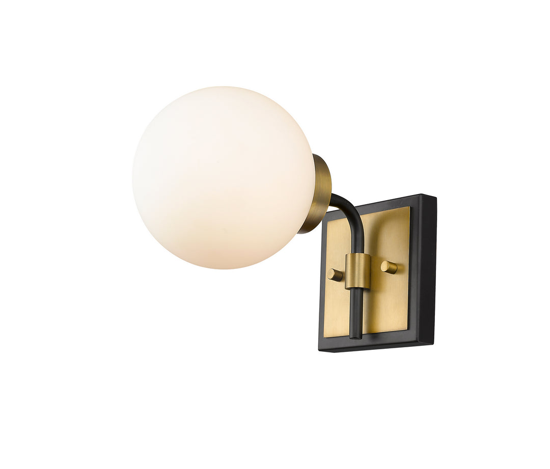 Z-Lite Canada - 477-1S-MB-OBR - One Light Wall Sconce - Parsons - Matte Black + Olde Brass