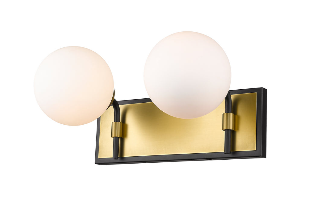 Z-Lite Canada - 477-2V-MB-OBR - Two Light Vanity - Parsons - Matte Black + Olde Brass