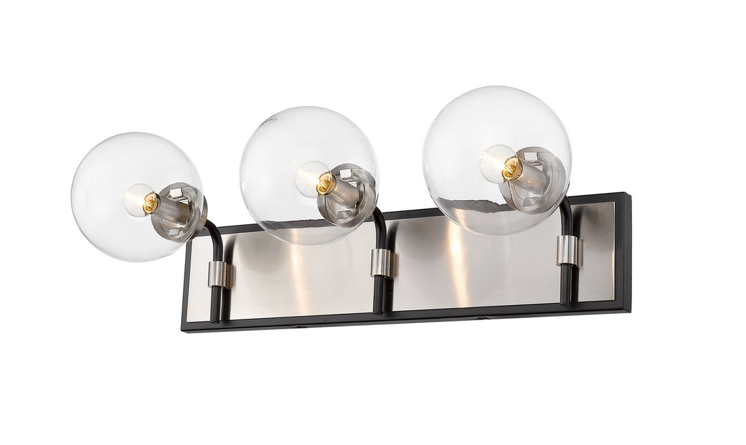 Z-Lite Canada - 477-3V-MB-BN - Three Light Vanity - Parsons - Matte Black + Brushed Nickel