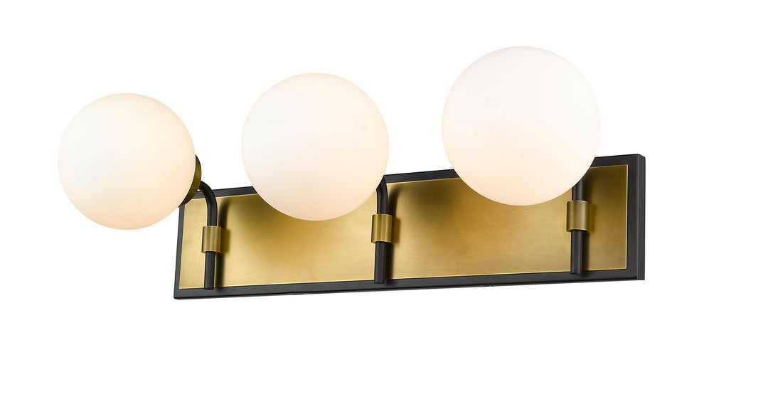 Z-Lite Canada - 477-3V-MB-OBR - Three Light Vanity - Parsons - Matte Black + Olde Brass