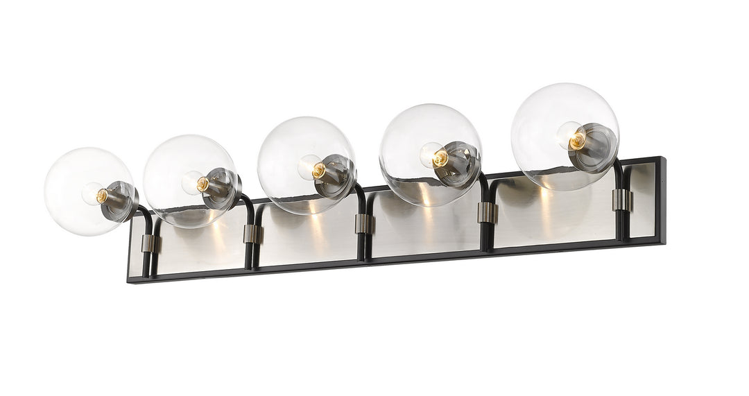 Z-Lite Canada - 477-5V-MB-BN - Five Light Vanity - Parsons - Matte Black + Brushed Nickel