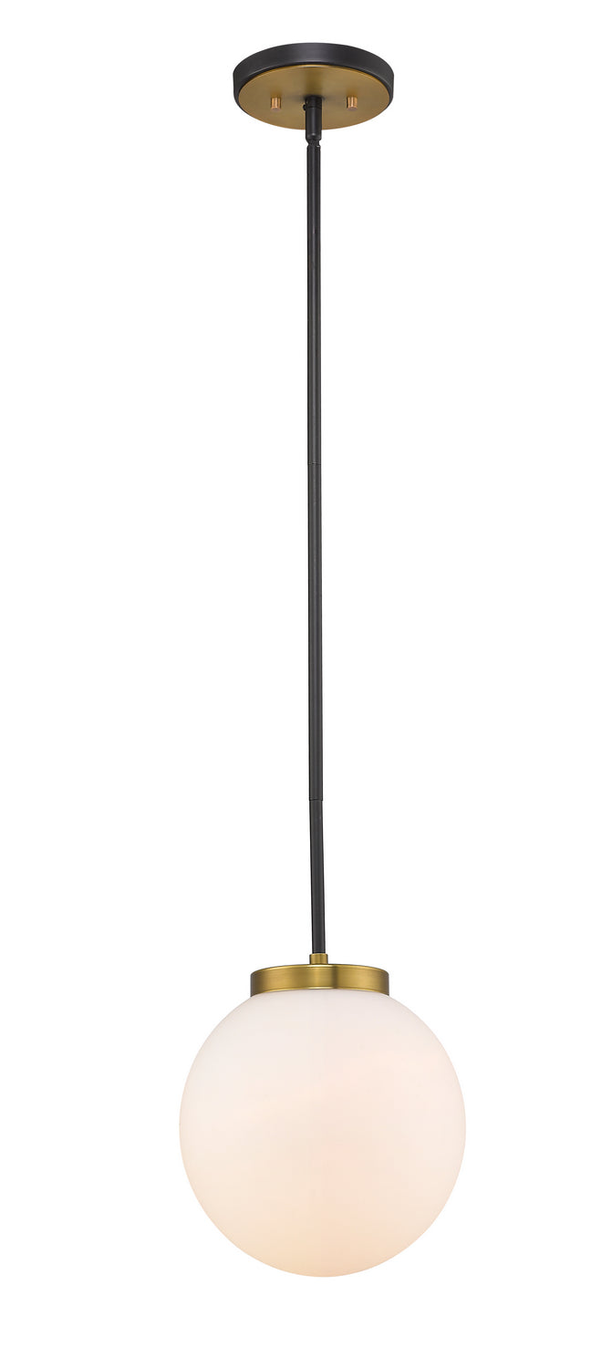 Parsons One Light Pendant in Matte Black + Olde Brass - available from The Lighting Shoppe, trusted by Canadian homeowners