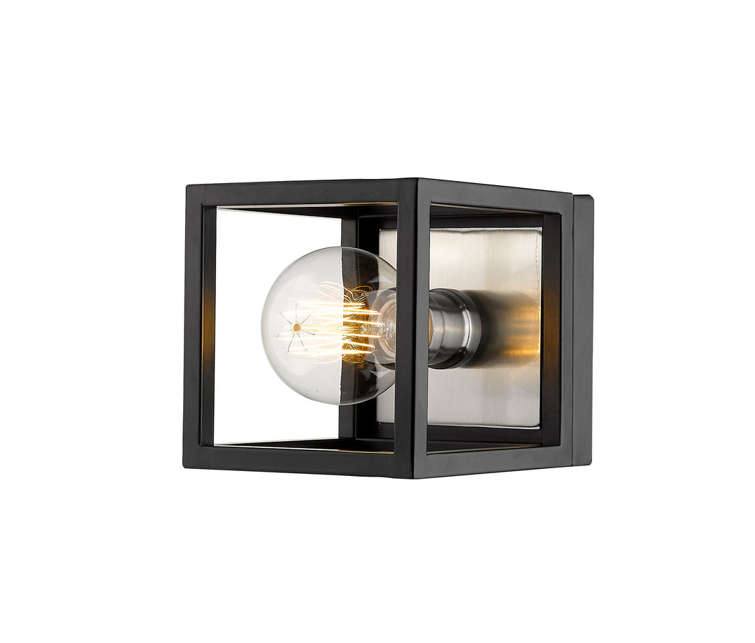 Z-Lite Canada - 480-1S-MB-BN - One Light Wall Sconce - Kube - Matte Black + Brushed Nickel