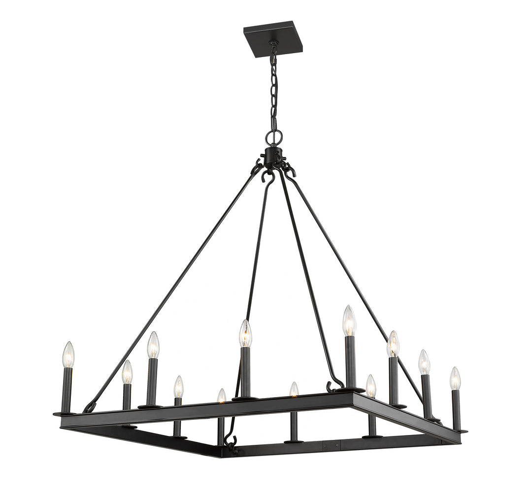 Barclay 12 Light Chandelier in Matte Black - available from The Lighting Shoppe, trusted by Canadian homeowners