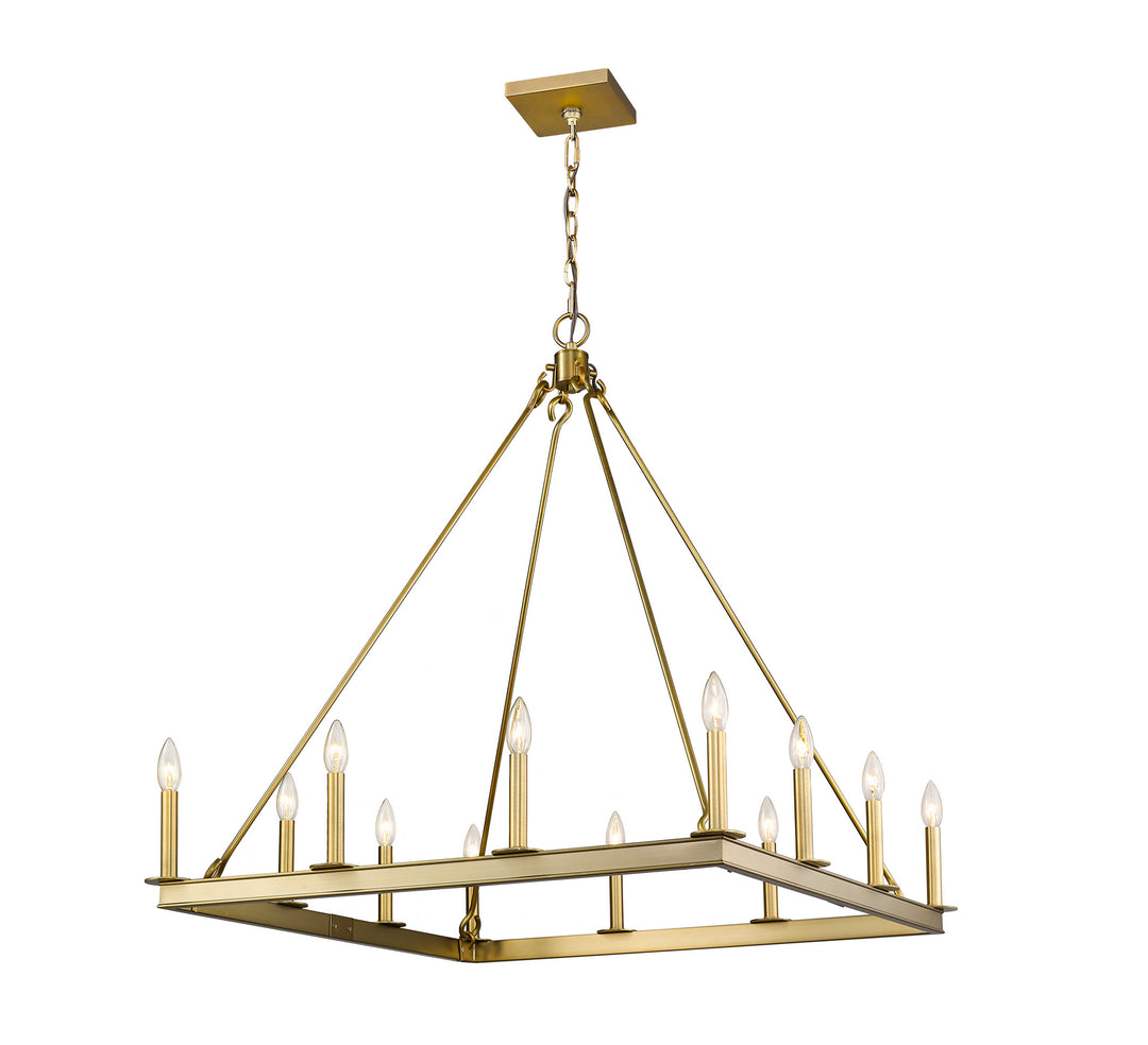 Barclay 12 Light Chandelier in Olde Brass - available from The Lighting Shoppe, trusted by Canadian homeowners