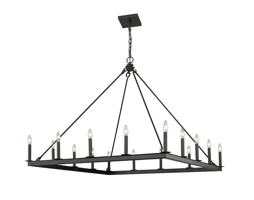 Barclay 16 Light Chandelier in Matte Black - available from The Lighting Shoppe, trusted by Canadian homeowners
