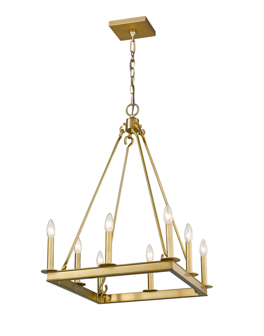 Barclay Eight Light Chandelier in Olde Brass - available from The Lighting Shoppe, trusted by Canadian homeowners