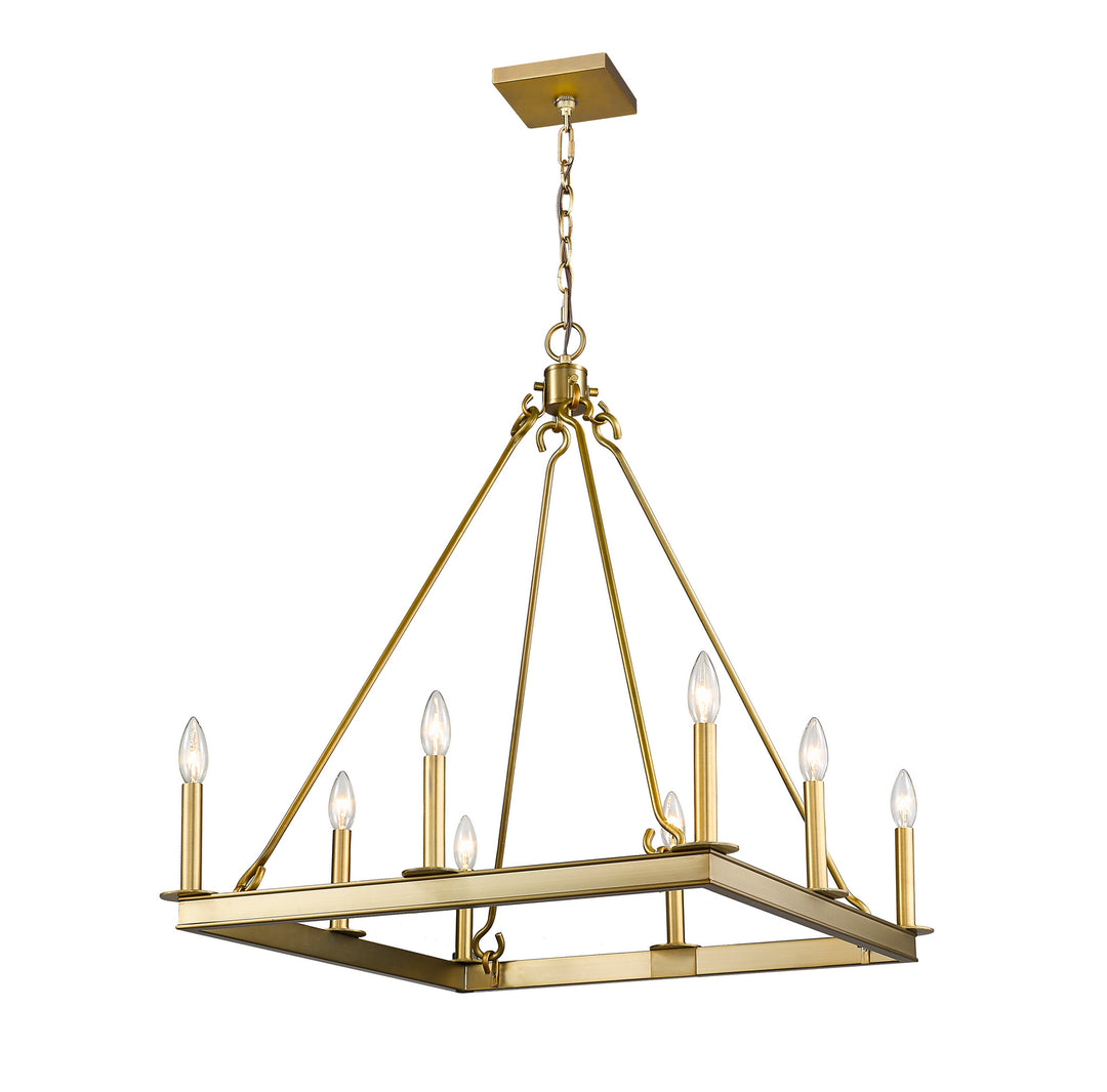 Barclay Eight Light Chandelier in Olde Brass - available from The Lighting Shoppe, trusted by Canadian homeowners
