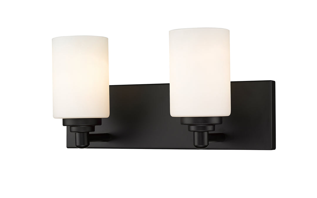 Soledad Two Light Vanity in Matte Black - available from The Lighting Shoppe, trusted by Canadian homeowners