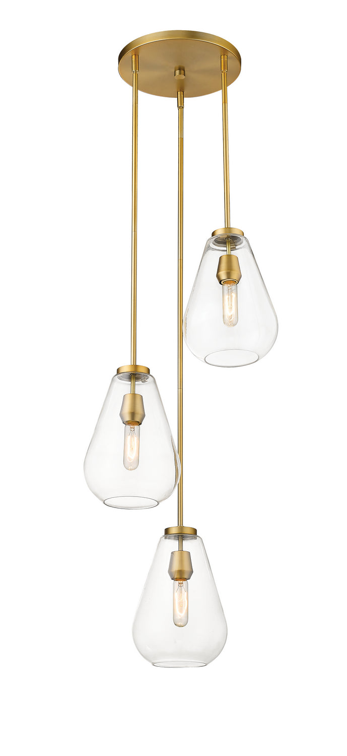 Ayra Three Light Chandelier in Olde Brass - available from The Lighting Shoppe, trusted by Canadian homeowners