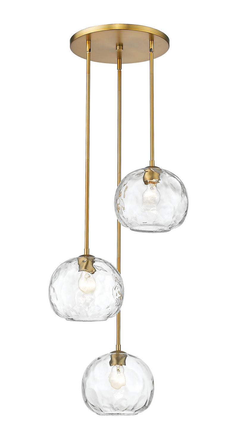 Chloe Three Light Chandelier in Olde Brass - available from The Lighting Shoppe, trusted by Canadian homeowners