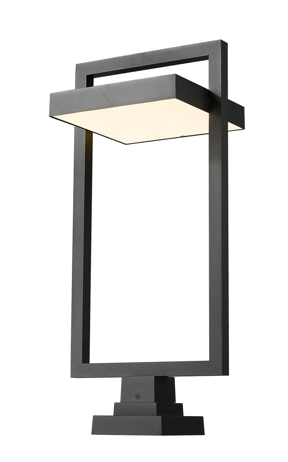 Luttrel LED Outdoor Pier Mounted Fixture in Black - available from The Lighting Shoppe, trusted by Canadian homeowners