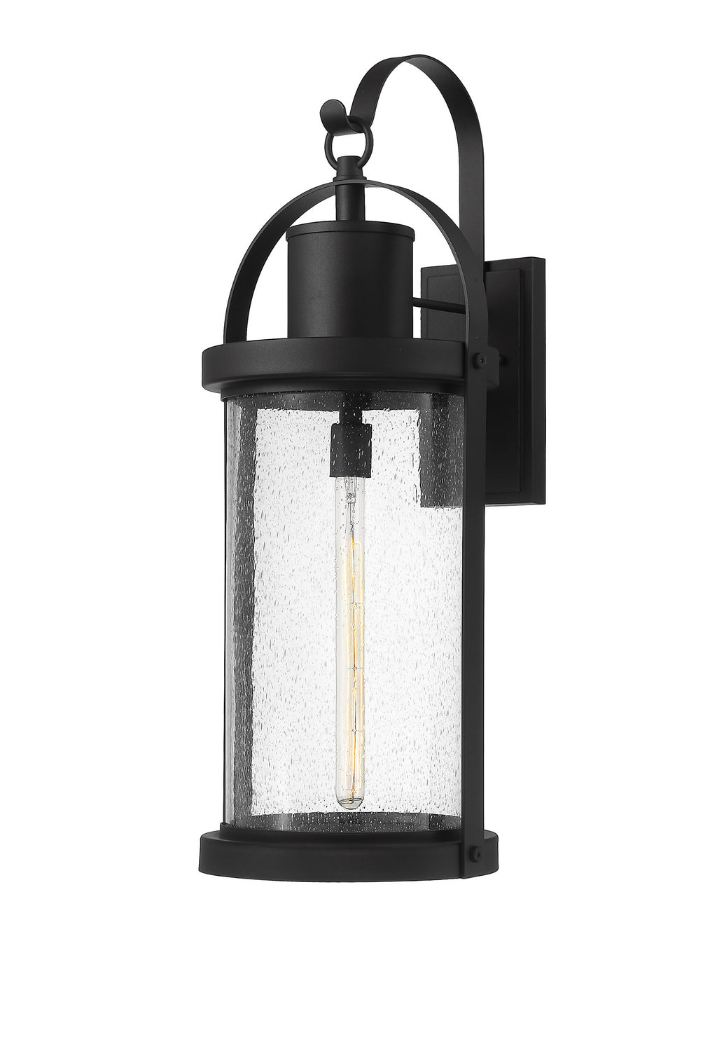 Roundhouse One Light Outdoor Wall Light in Black - available from The Lighting Shoppe, trusted by Canadian homeowners