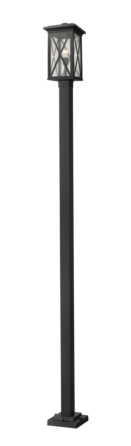 Brookside One Light Outdoor Post Mounted Fixture in Black - available from The Lighting Shoppe, trusted by Canadian homeowners
