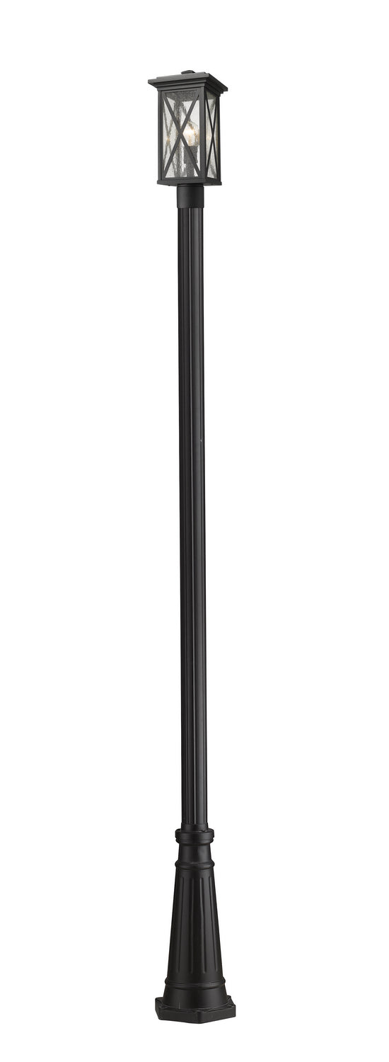 Brookside One Light Outdoor Post Mounted Fixture in Black - available from The Lighting Shoppe, trusted by Canadian homeowners