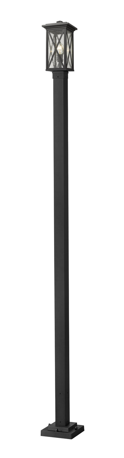 Brookside One Light Outdoor Post Mounted Fixture in Black - available from The Lighting Shoppe, trusted by Canadian homeowners