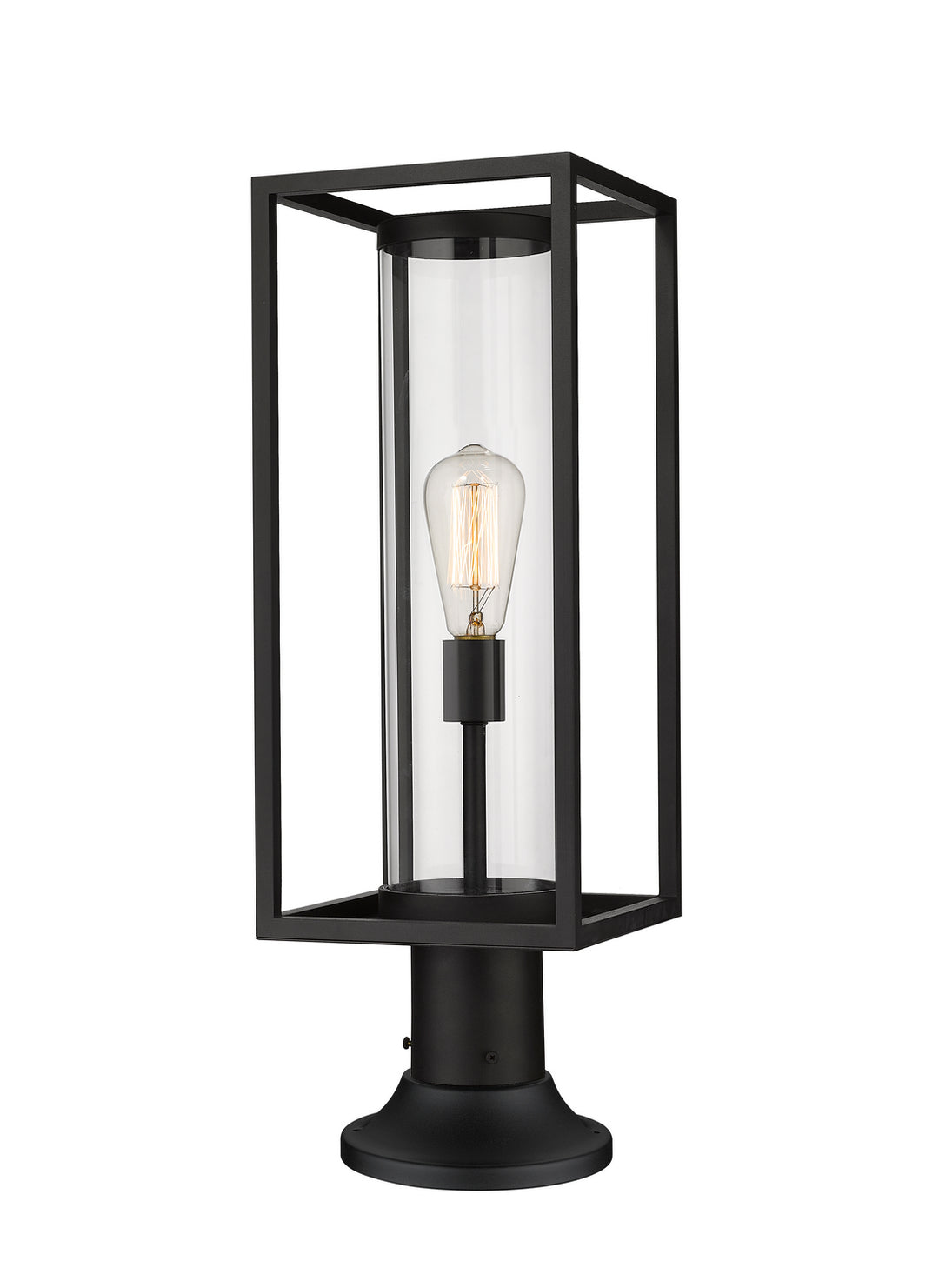 Dunbroch One Light Outdoor Pier Mounted Fixture in Black - available from The Lighting Shoppe, trusted by Canadian homeowners