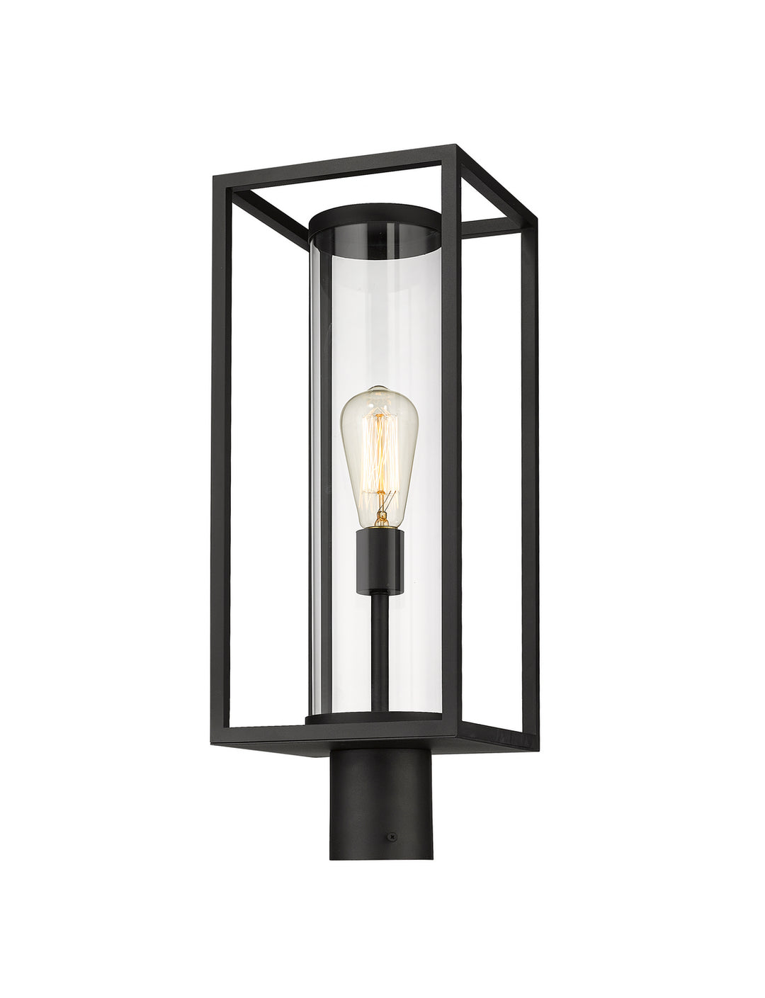 Dunbroch One Light Outdoor Post Mount Fixture in Black - available from The Lighting Shoppe, trusted by Canadian homeowners