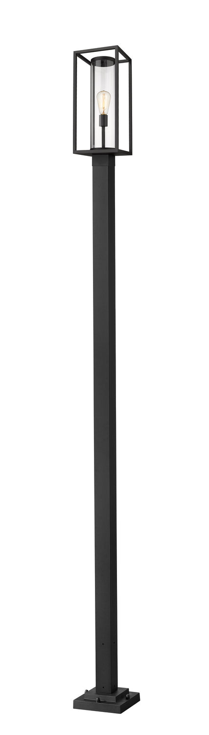 Dunbroch One Light Outdoor Post Mounted Fixture in Black - available from The Lighting Shoppe, trusted by Canadian homeowners
