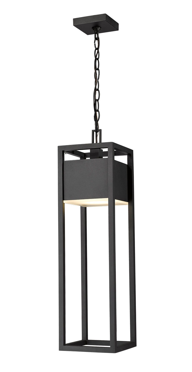 Barwick LED Outdoor Chain Mount Ceiling Fixture in Black - available from The Lighting Shoppe, trusted by Canadian homeowners