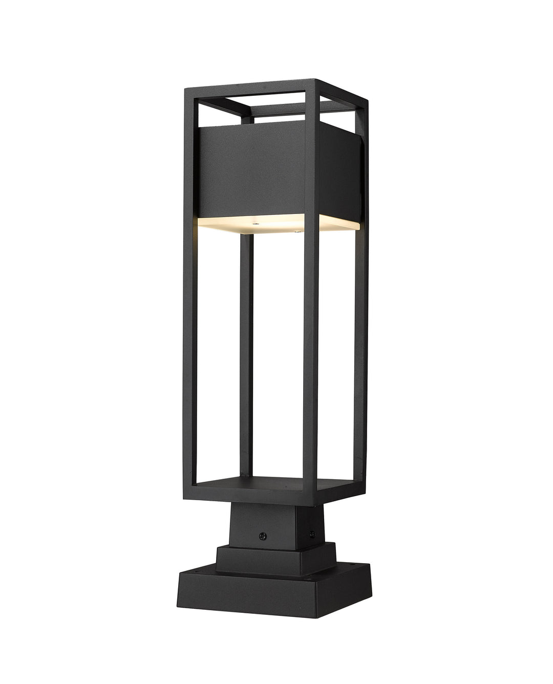 Barwick LED Outdoor Pier Mounted Fixture in Black - available from The Lighting Shoppe, trusted by Canadian homeowners