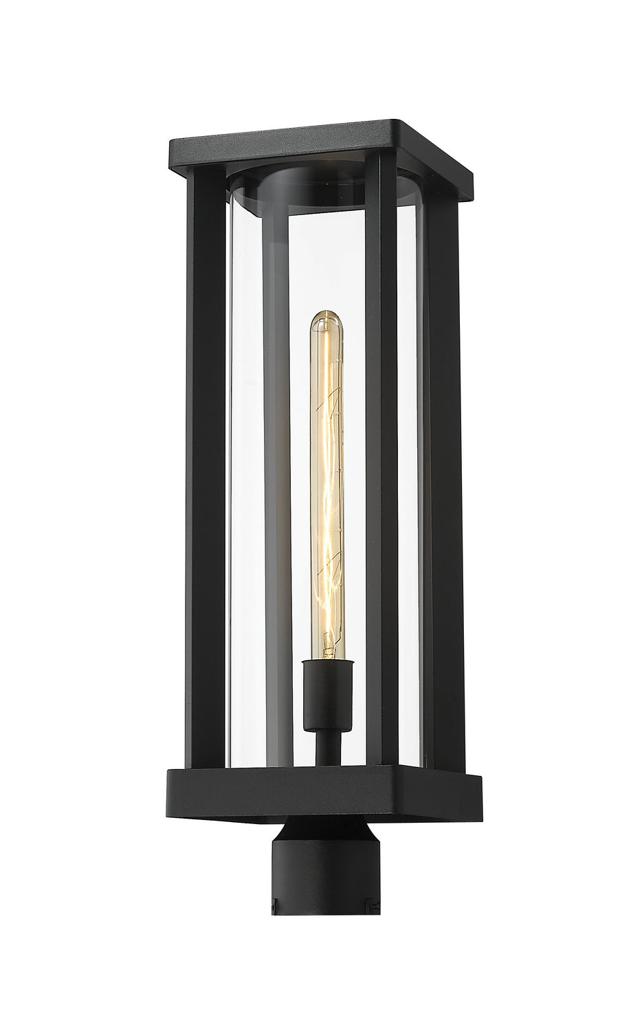 Glenwood One Light Outdoor Post Mount Fixture in Black - available from The Lighting Shoppe, trusted by Canadian homeowners