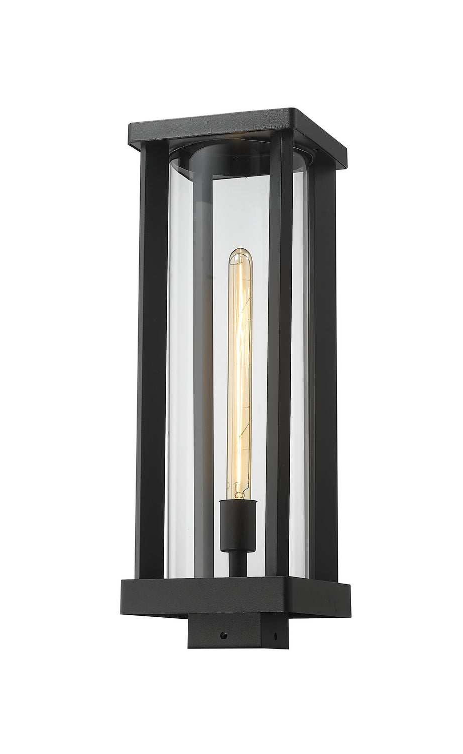 Glenwood One Light Outdoor Post Mount Fixture in Black - available from The Lighting Shoppe, trusted by Canadian homeowners