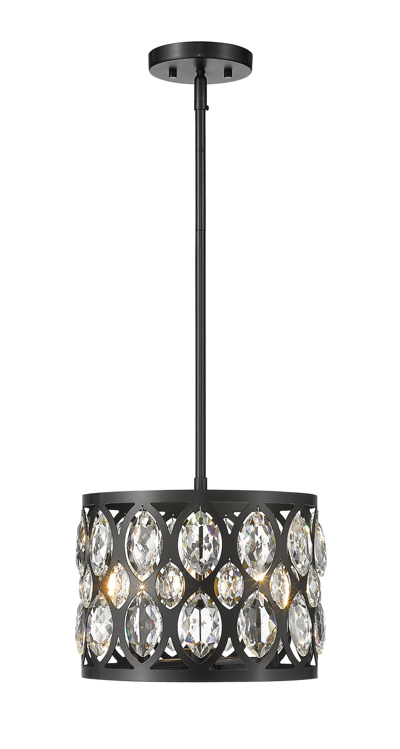 Dealey Three Light Chandelier in Matte Black - available from The Lighting Shoppe, trusted by Canadian homeowners